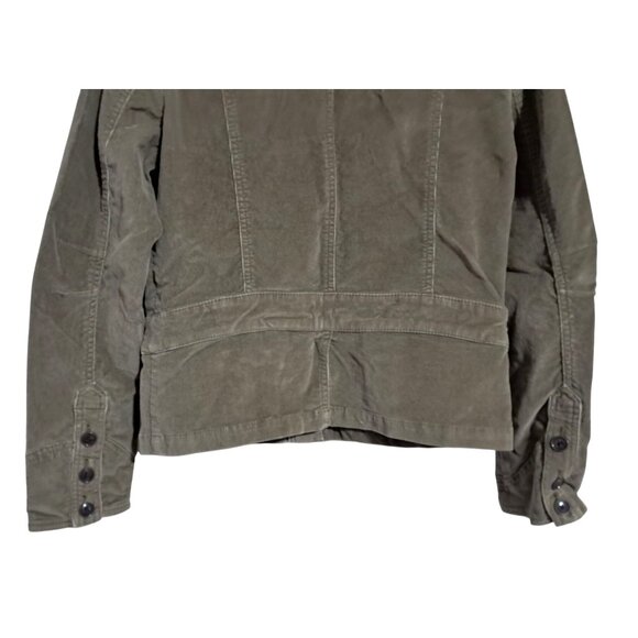 JAG Jeans Olive Green Corduroy Jacket Womens M Epaulets - Picture 7 of 10